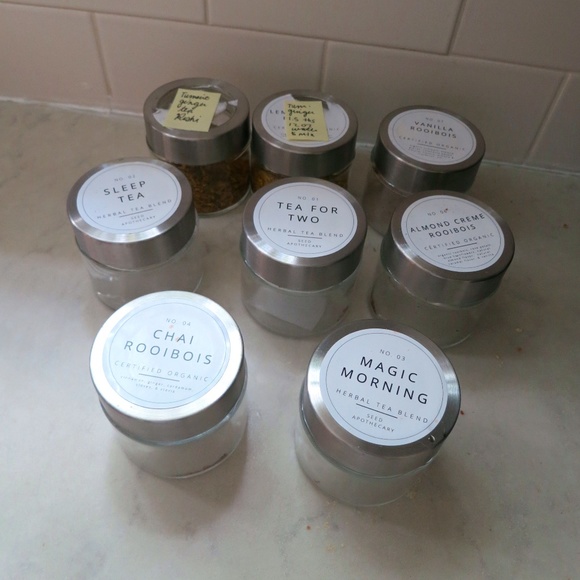 Hobby Lobby Stainless Steel 3 Ounce Window Lid Glass Jars | Set of 6 (or 8) - Picture 1 of 7